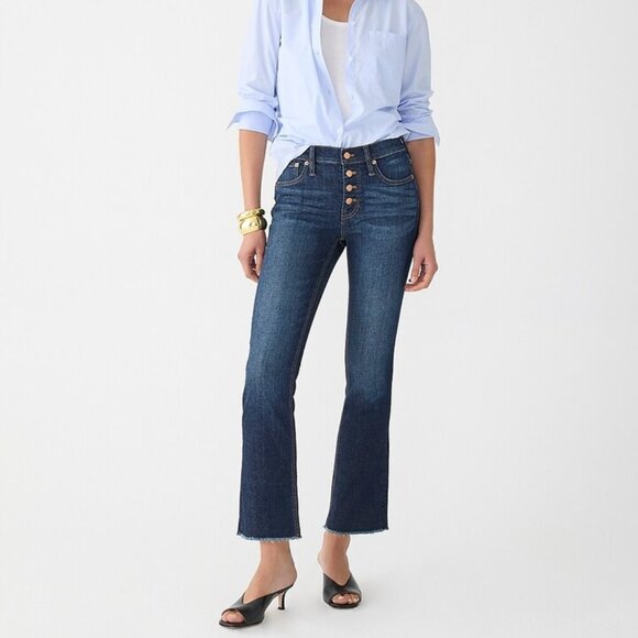 J.Crew 9" demi-boot crop jean in Dark Worn wash (Size 26P) - Picture 1 of 12